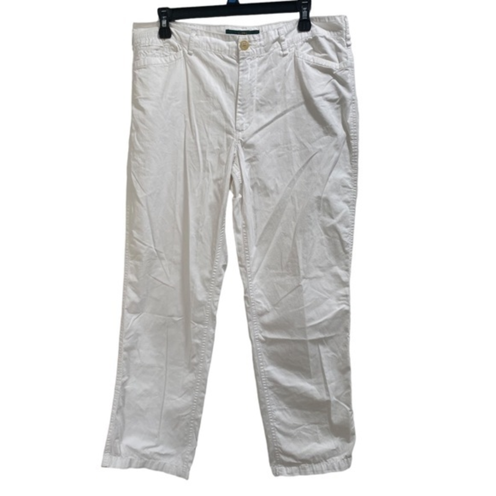 LRL Lauren Jeans Co. Women’s‎ Pants Size 12 Khaki Classic Straight Comfort EUC